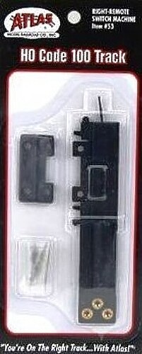 Atlas Code 100 Remote Machine Switch RH - HO Scale Nickel Silver Model Train