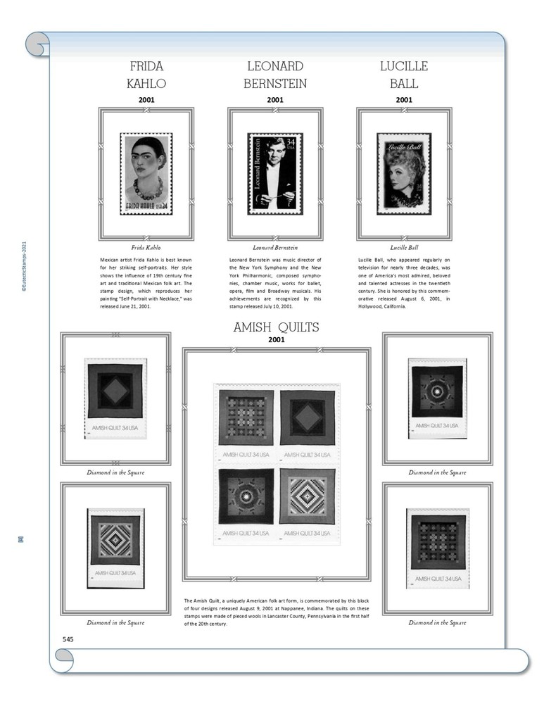 2001 U.S. Commemorative Singles COMPLETE Supplement (White Ace Alternative)