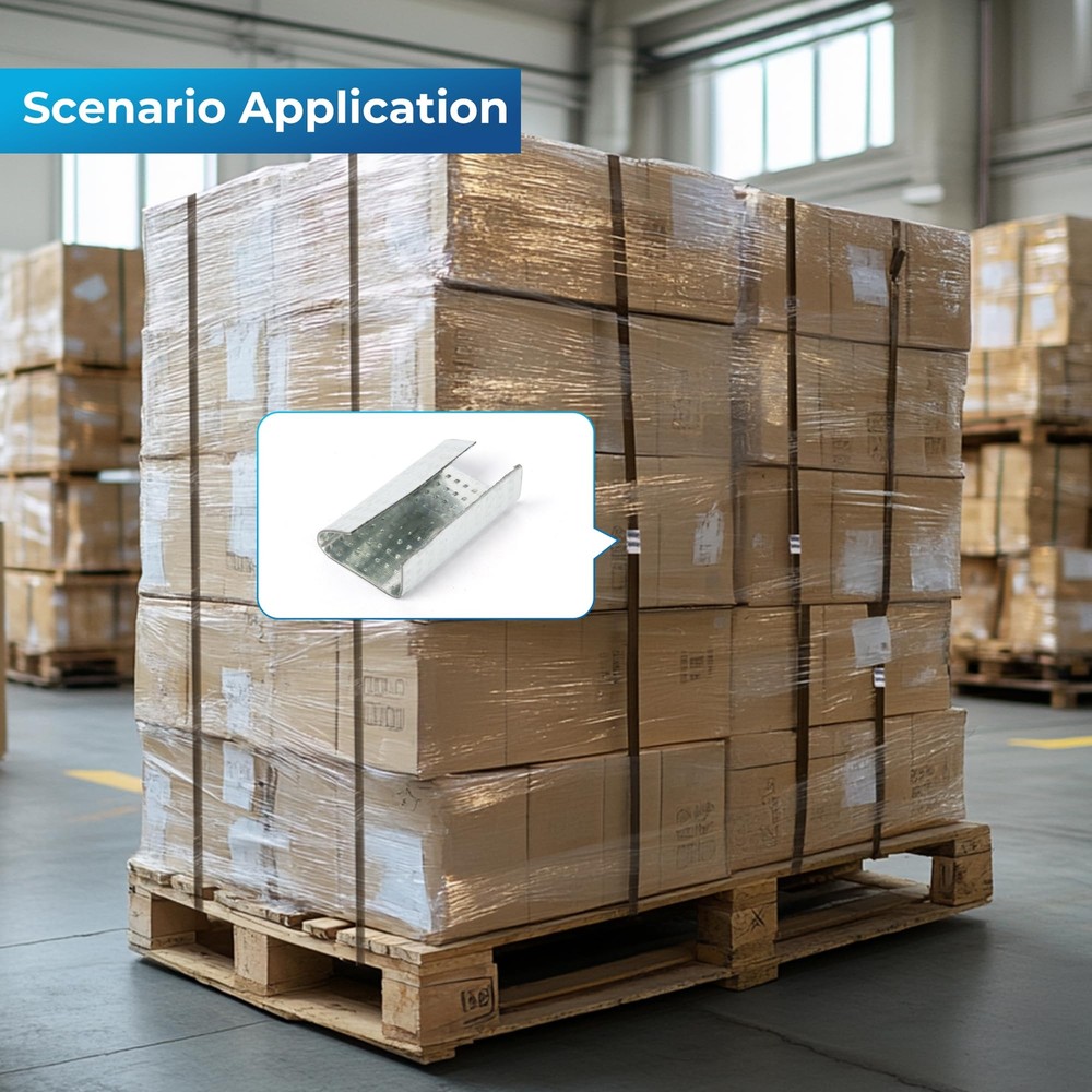 U.S. Solid 500PCS Packaging Strapping Open Serrated Seals For 5/8" Strap Width