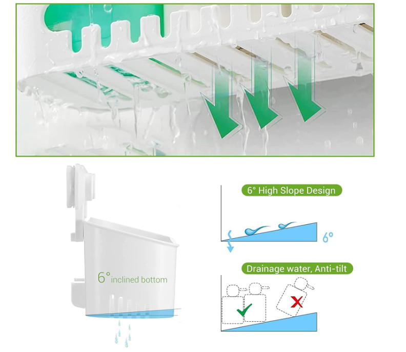 Suction Cup Shower Caddy ,Powerful Organizer Max Hold 22lbs