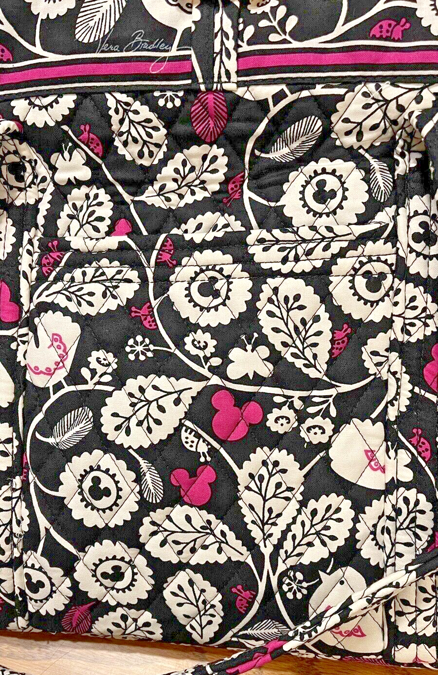 Vera Bradley Disney Vera Tote Mickey Meets Birdie NWT w/sm cosmetic or ZipID/lan