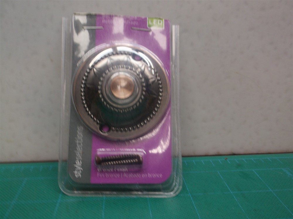 Heath Zenith Wired Lighted Push Button Doorbell ButtonBronze Finish
