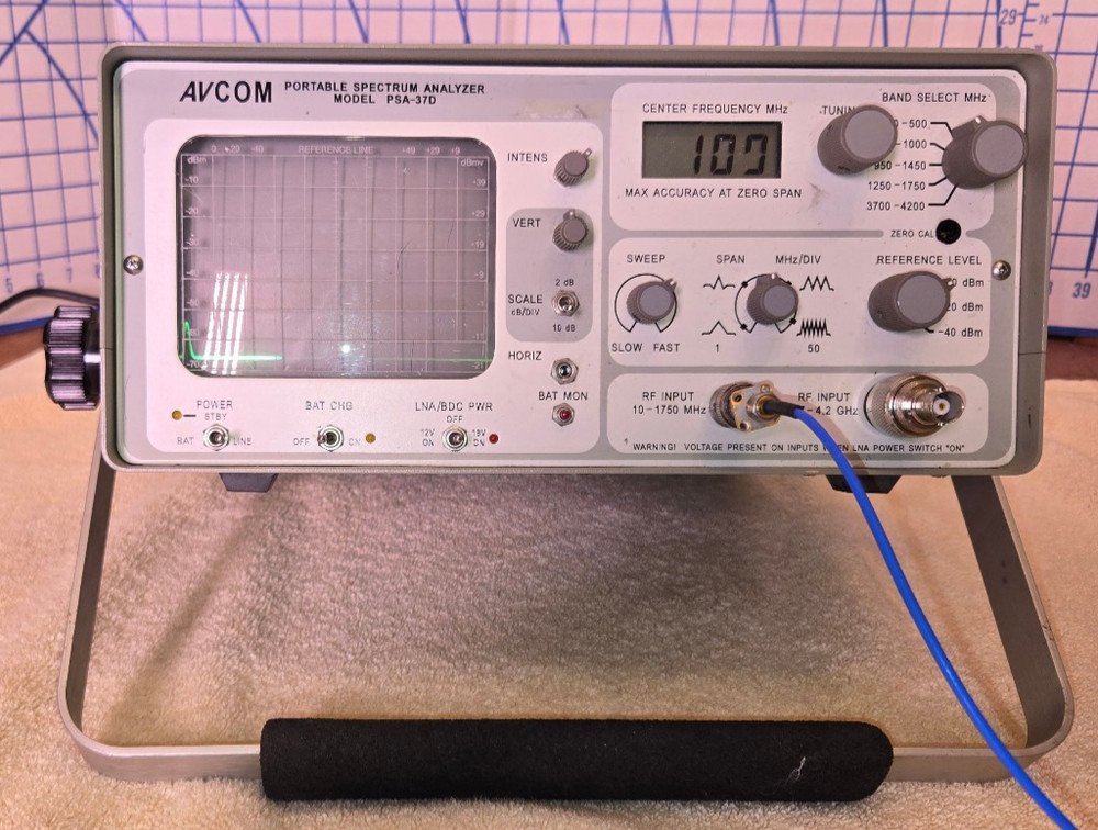 Used AVCOM PSA-37D Portable Spectrum Analyzer – Powers On