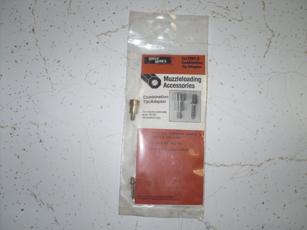 Uncle Mikes Muzzleloading Accessory Combination Rod Tip Adapter Solid Brass