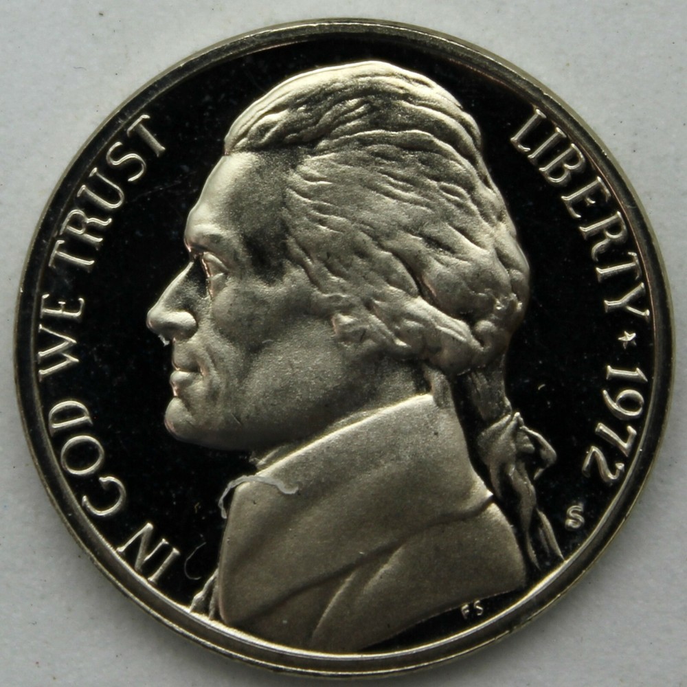 1972-S Proof Jefferson Nickel