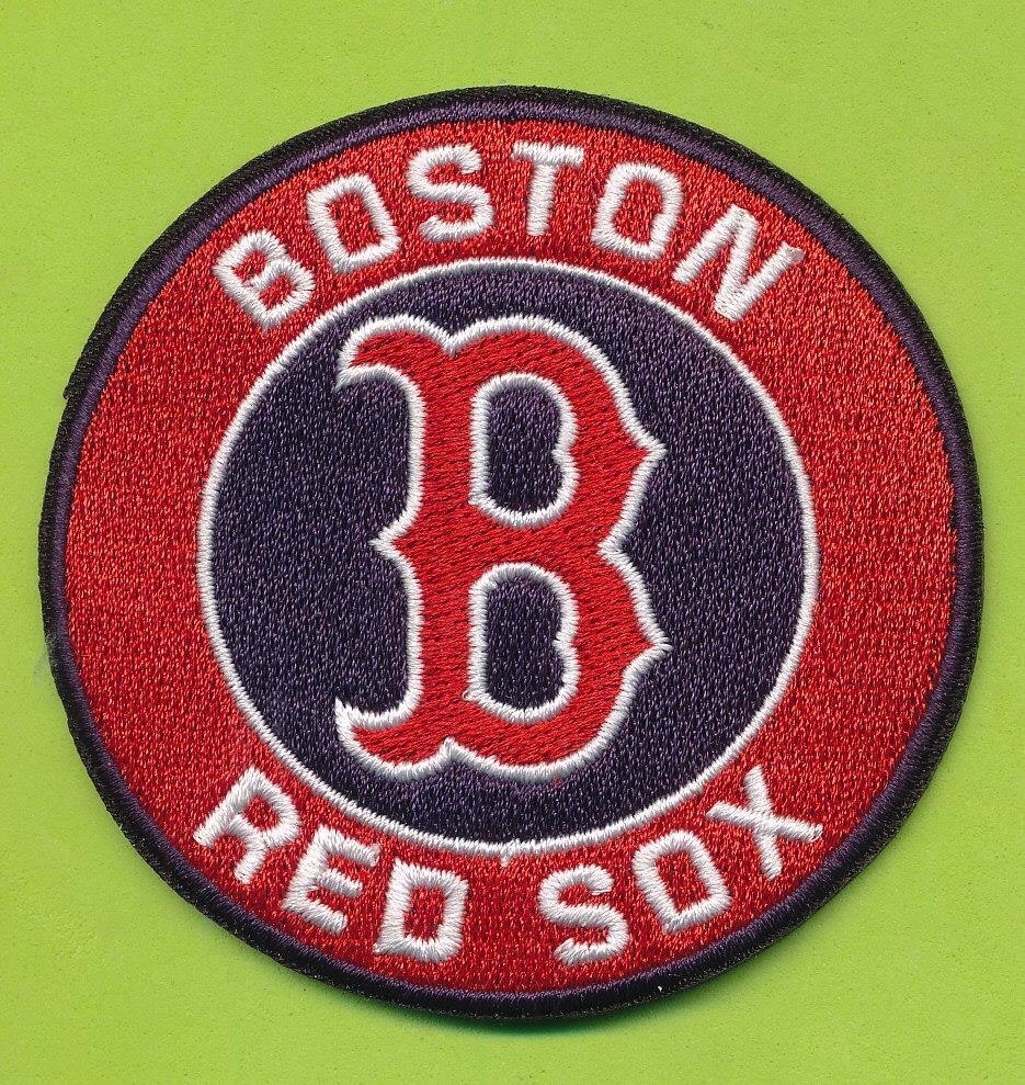 3"  Circular  Embroidered Iron On Patch - Boston Red Sox