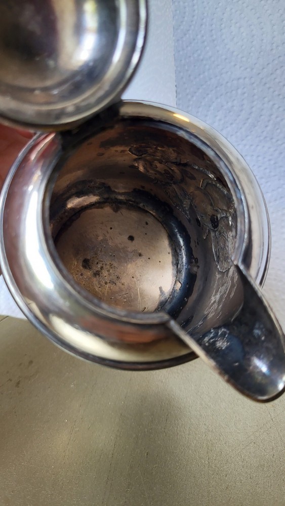 Pairpoint Silver Plate Fruit Engraved Creamer. 1S