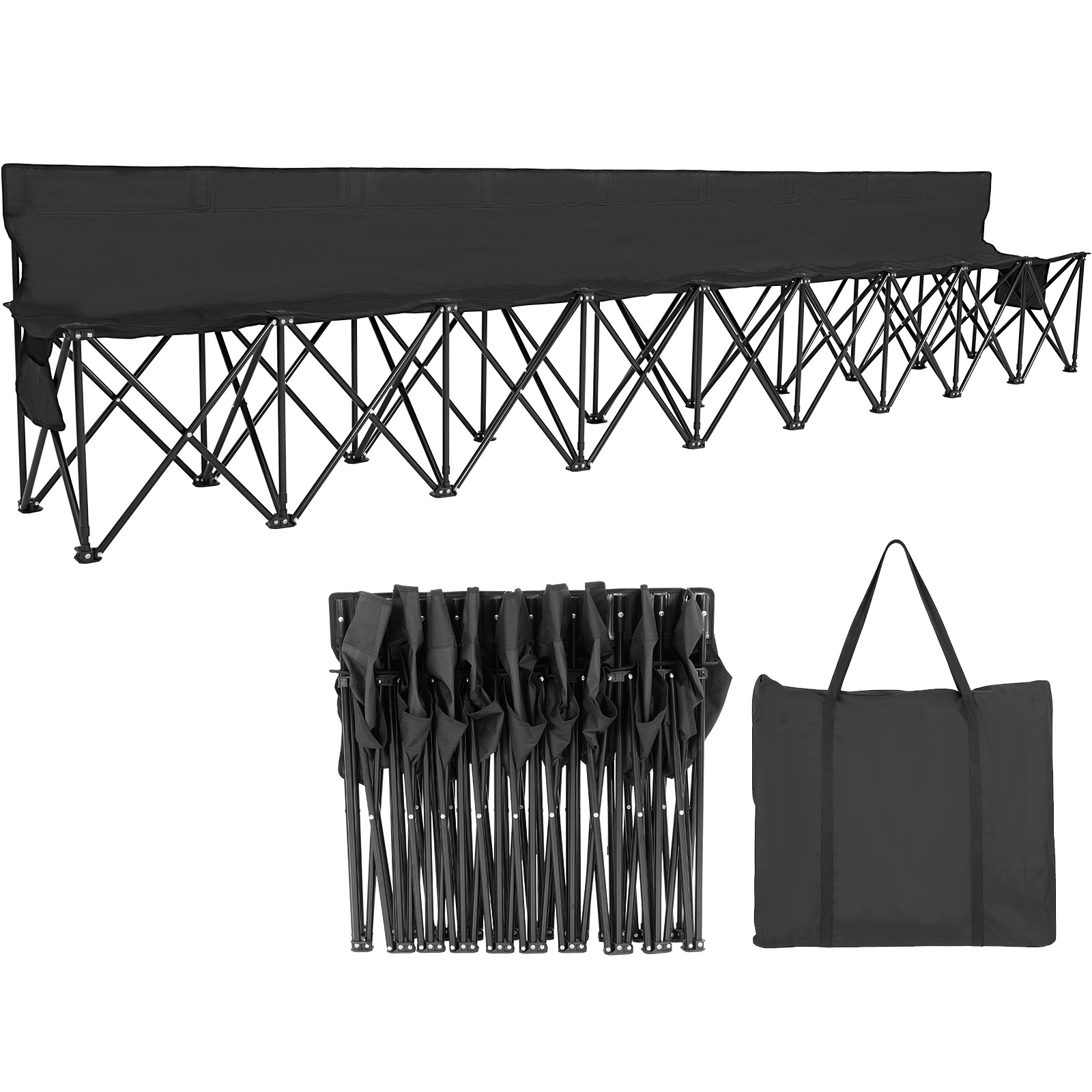 NAIZEA 4/6/9-Seater Sports Bench Folding Bench Chair Sideline Bench for Sports