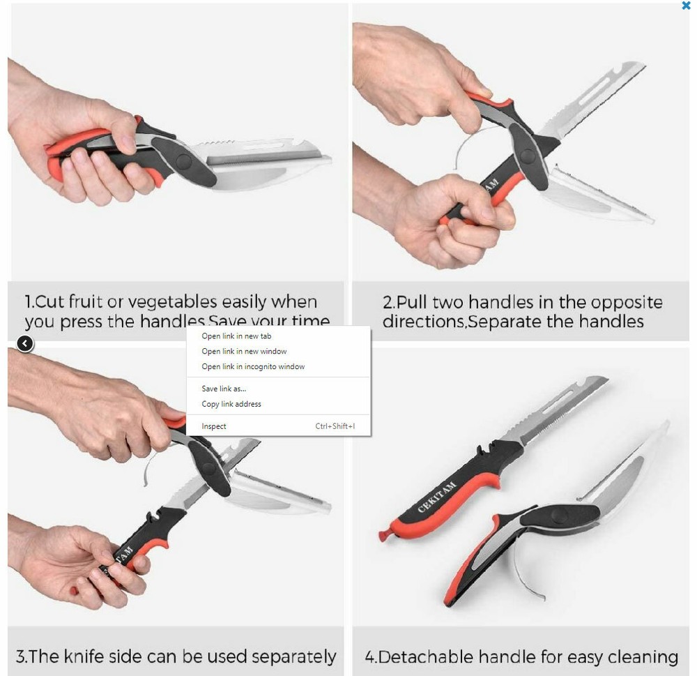 2 Sets Multifunction Kitchen Scissors / Shears -Food Prep Cutting Slicing