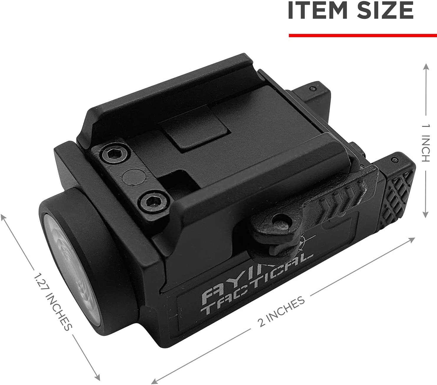 800 Lumen LED Pistol Light with Laser, Rechargeable, Quick Detach Mount - AYIN