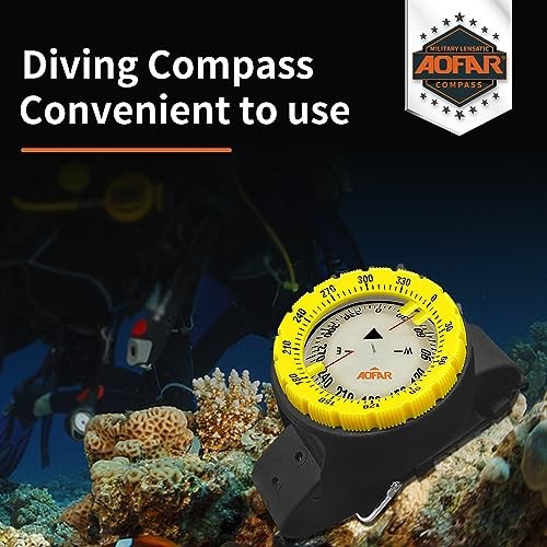 Dive Compass AF-Q60A Waterproof, Durable, Compact. Wrist Strap Type Compass