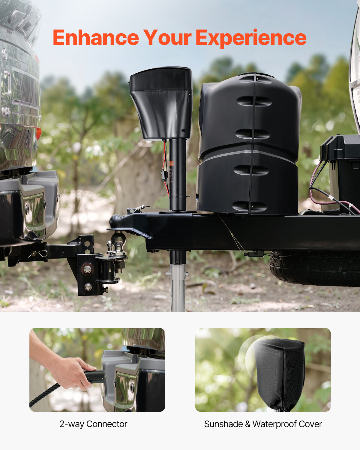 Electric Trailer Jack 5000 lbs Power Tongue Jack for RV Trailer & Camper Black