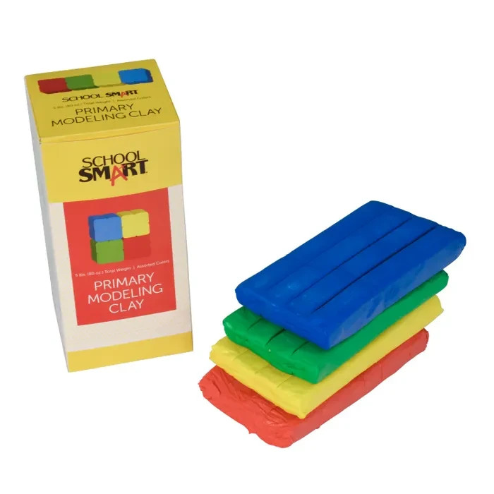 School Smart Modeling Clay Assorted Primary Colors 5 lbs