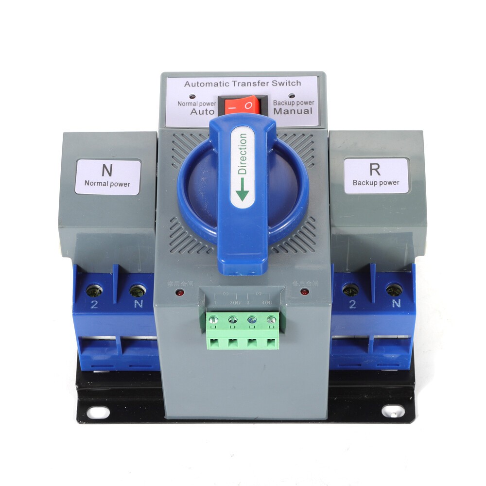 63A ATS Dual Power Automatic Transfer Switch for Generator Changeover Switch 2P