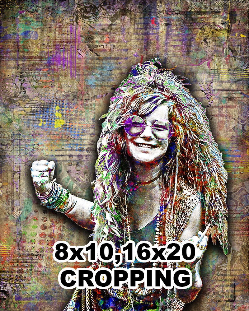 Janis Joplin Poster, Janis Joplin Tribute Pop Art Print with Free Shipping US