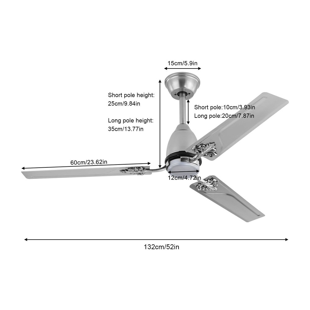 Dimmable LED Ceiling Fan with Remote Control - Energy-Efficient Lighting