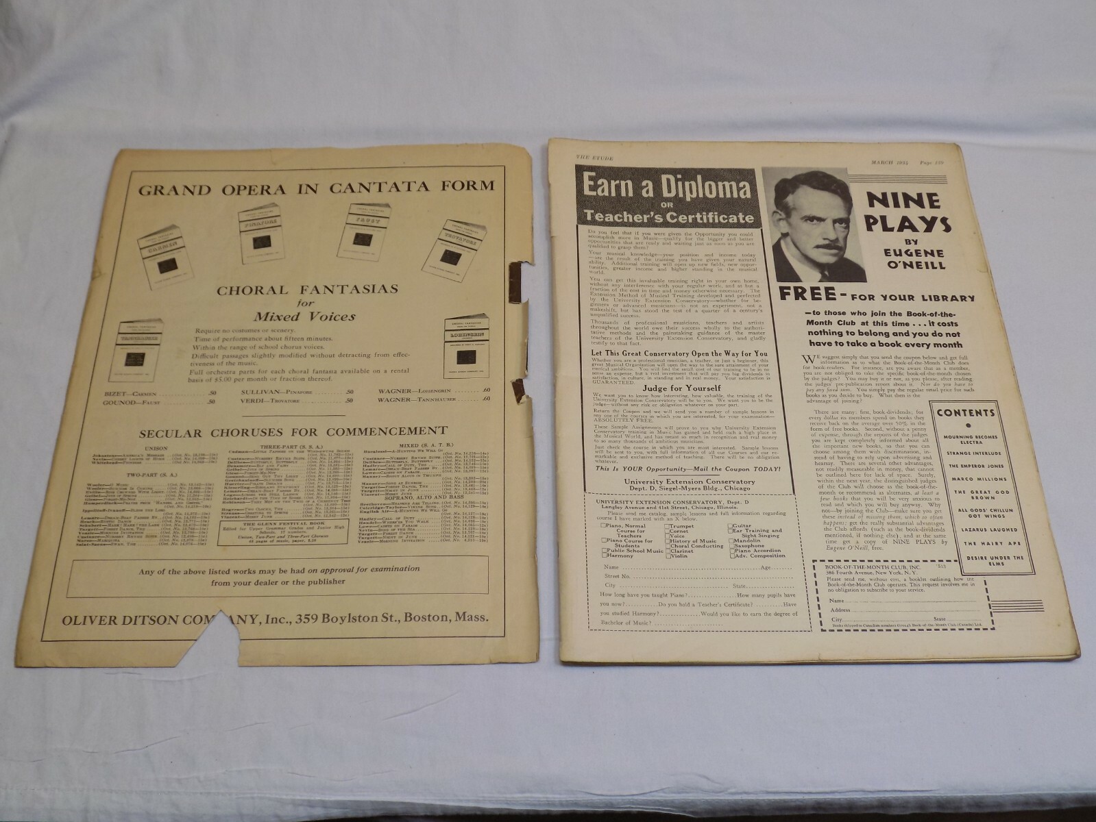 The Etude Music Magazine March 1934 Old Sheet Ceylon Dance Cincinnati Orchestra