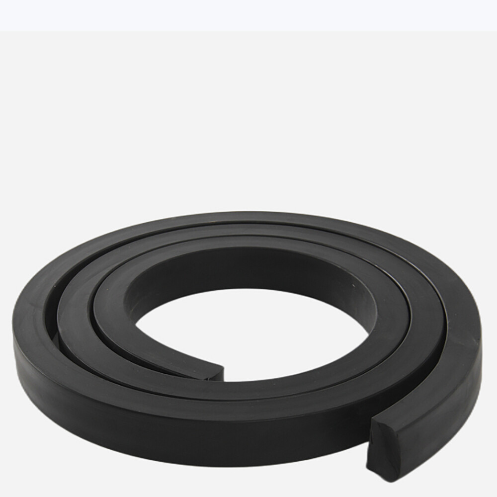 Solid Fluorine Rubber Strip Waterproof Heat Resistant Sealing Square Strip Black