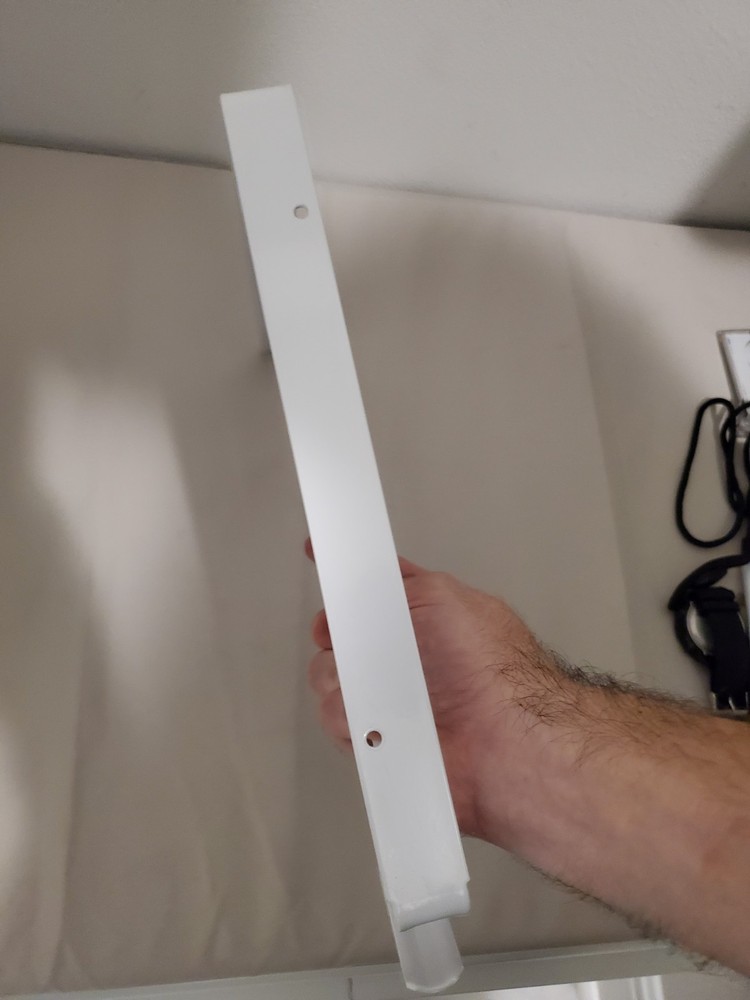 White Heavy-Duty Shelf Bracket and Rod Support