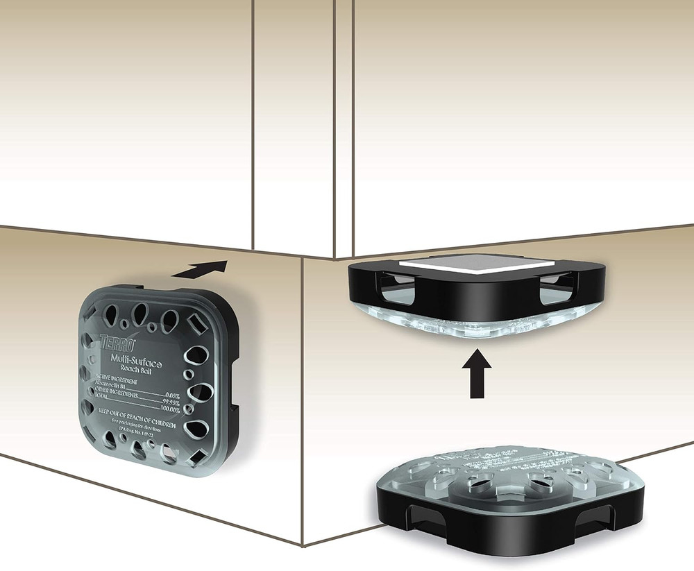 TERRO T500 Indoor Multi-Surface Roach Bait Stations - Indoor Cockroach Killer, 6