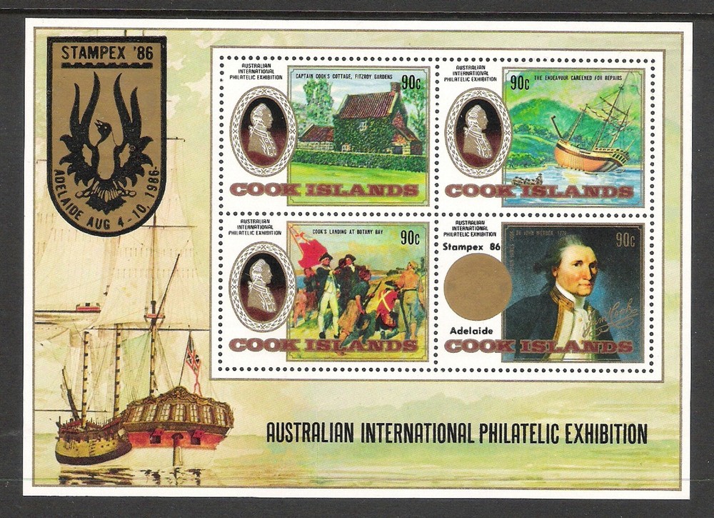 COOK ISLANDS 1986 STAMPEX '86 M/S (MNH)