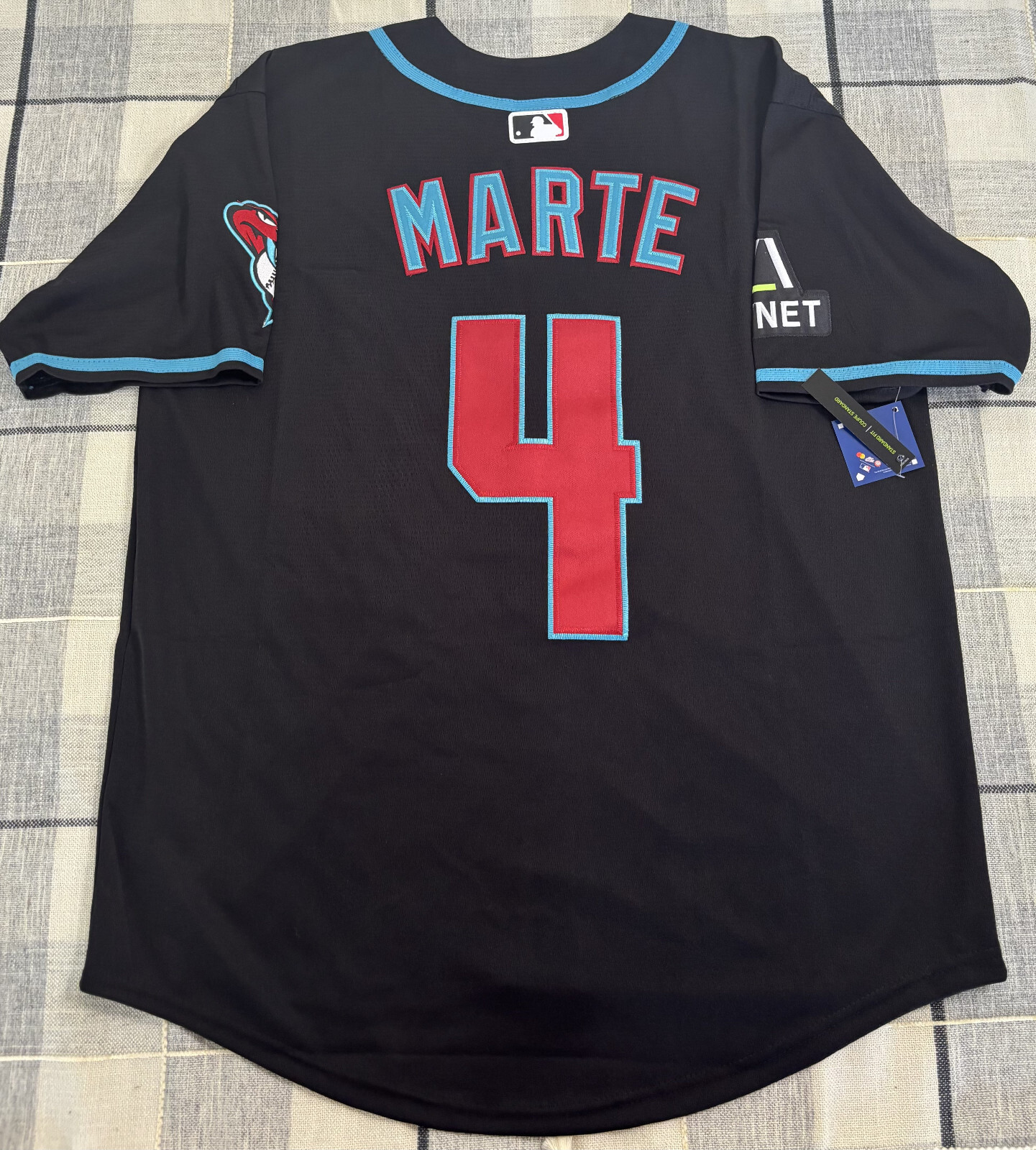 New Ketel Marte Black Diamondbacks Custom Jersey! Ships Fast!