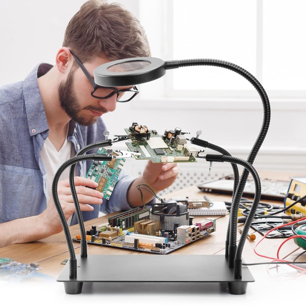 Helping Hands Soldering, PCB Holder Soldering Station Third Hand Tool with...
