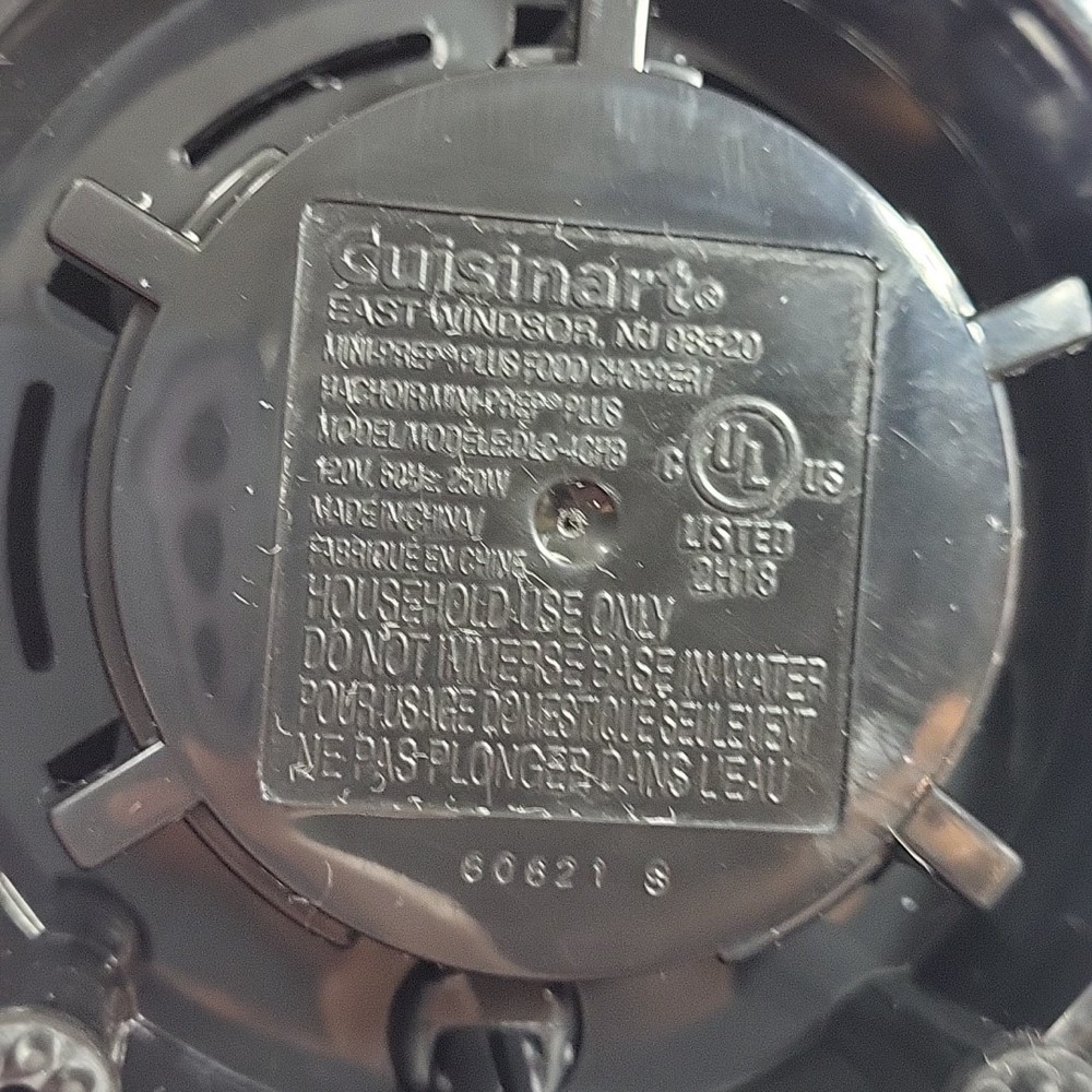 Cuisinart Mini Prep Plus Food Processor Motor Base DLC-4CHB Silver Replacement