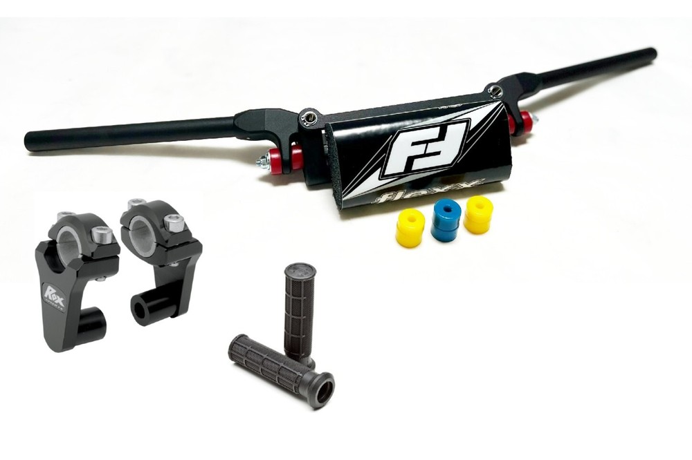 Fasst Flex 14 Quad Low Handlebars Black Rox 2" Riser Grip Yamaha Banshee Blaster
