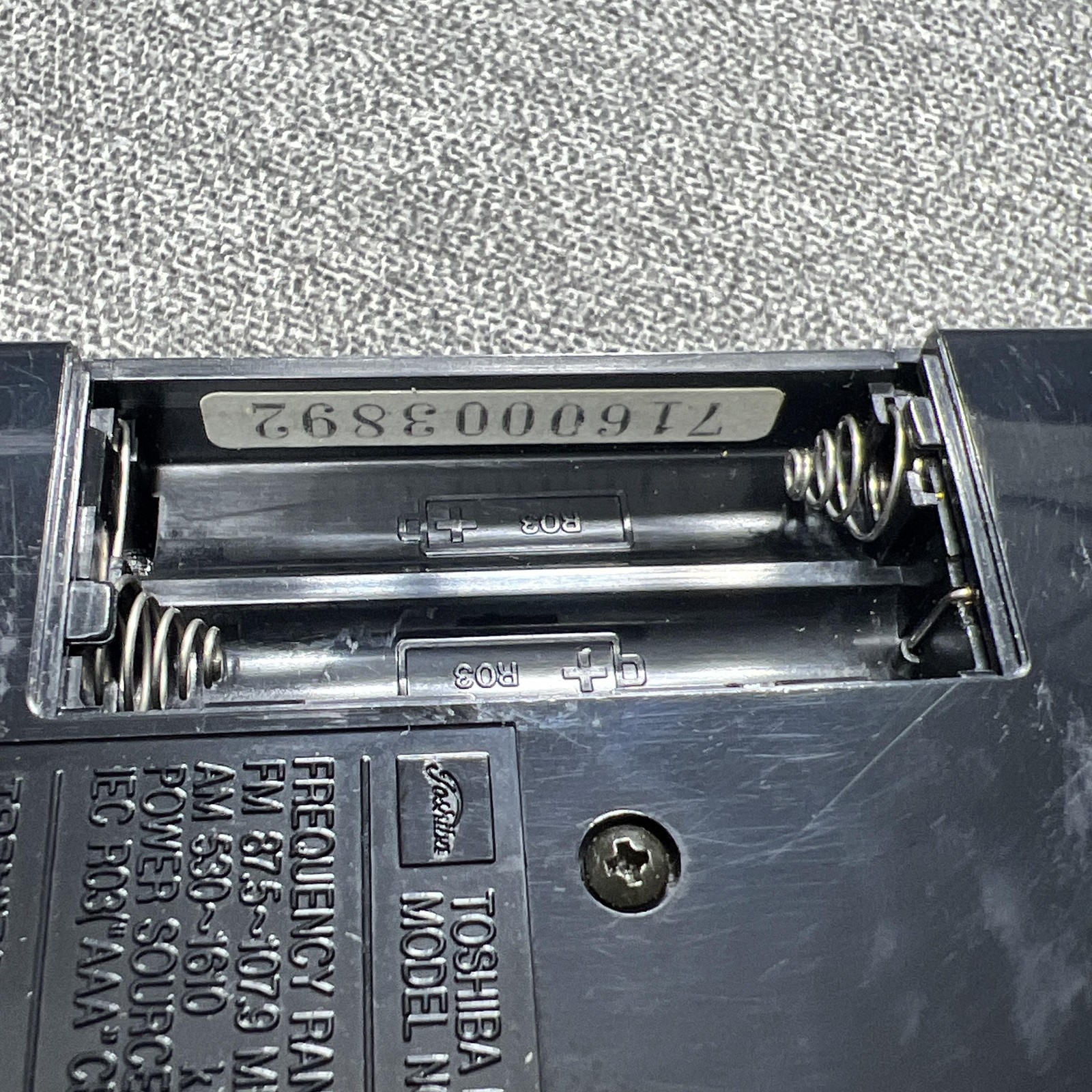 Vintage Toshiba RP-2056 AM/FM Stereo Pocket Radio Red Digital Tuner Japan Tested