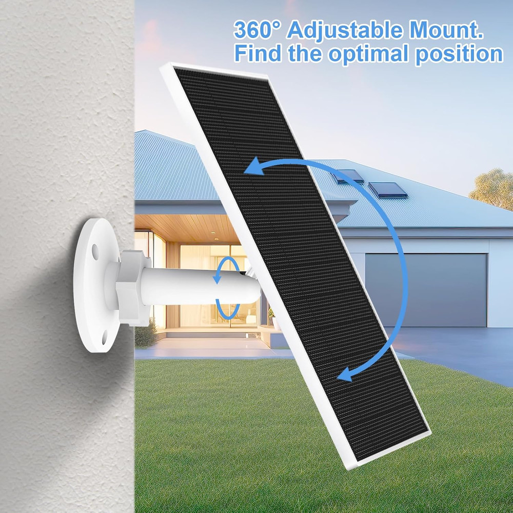 Solar Panel for Eufy Outdoor Camera, 5W Camera Solar Panel Charger Compatible...