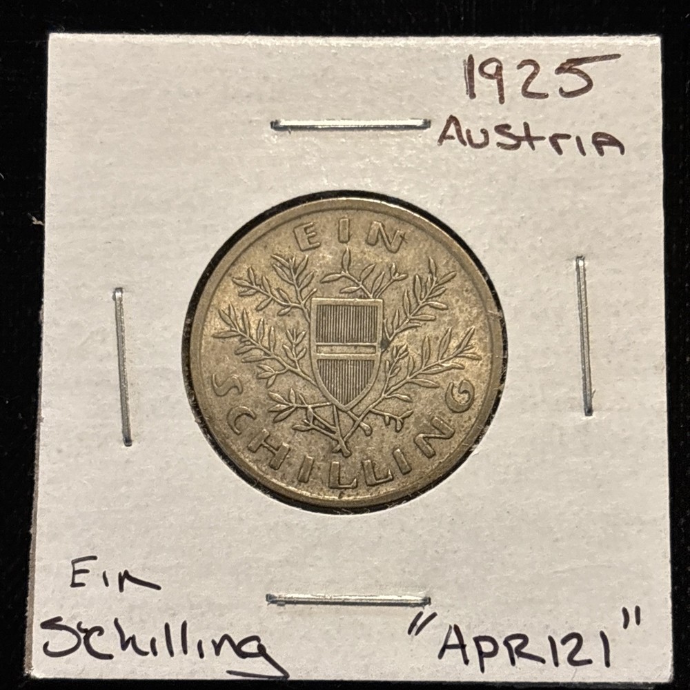 1925 Austria Shilling Silver Circulated “apr121” Ein Shilling