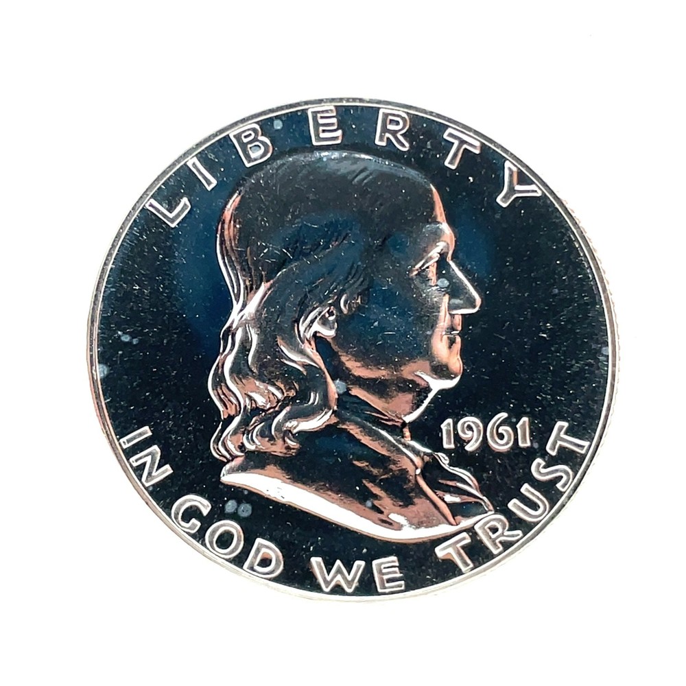 1961 Franklin Half Dollar 50c Gem Bu Proof Silver Coin