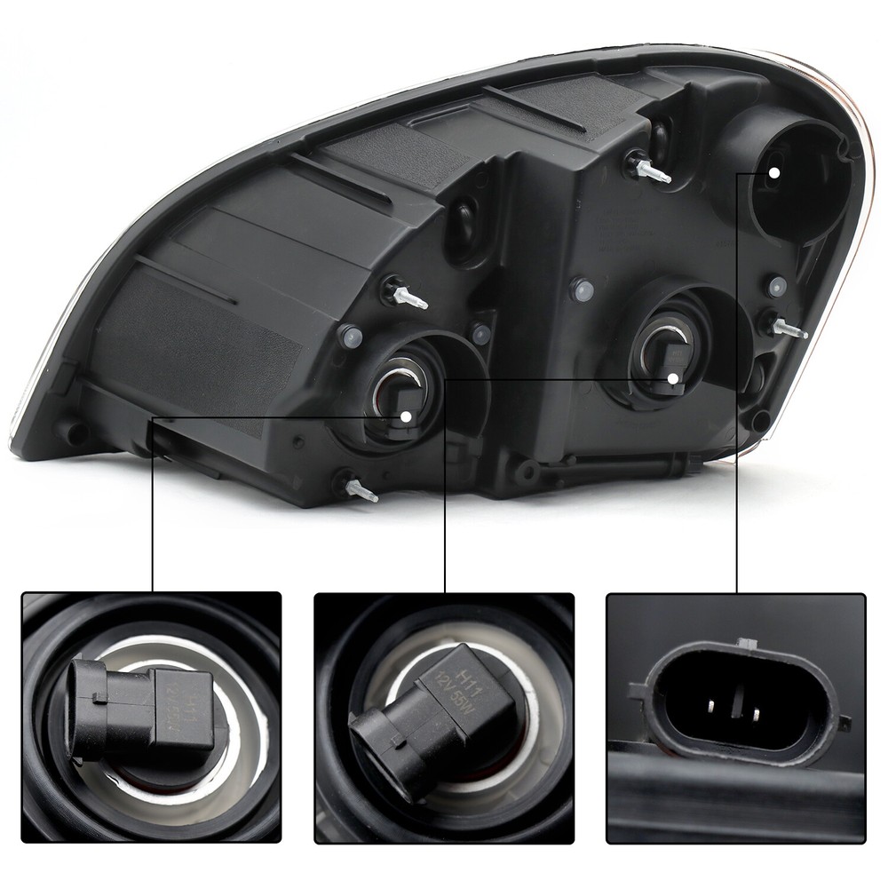 For 2008-2017 Freightliner Cascadia Halogen Headlights Headlamps Left+Right