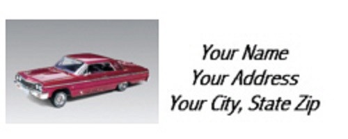 Address Labels - Cars - '64 Chev Impala
