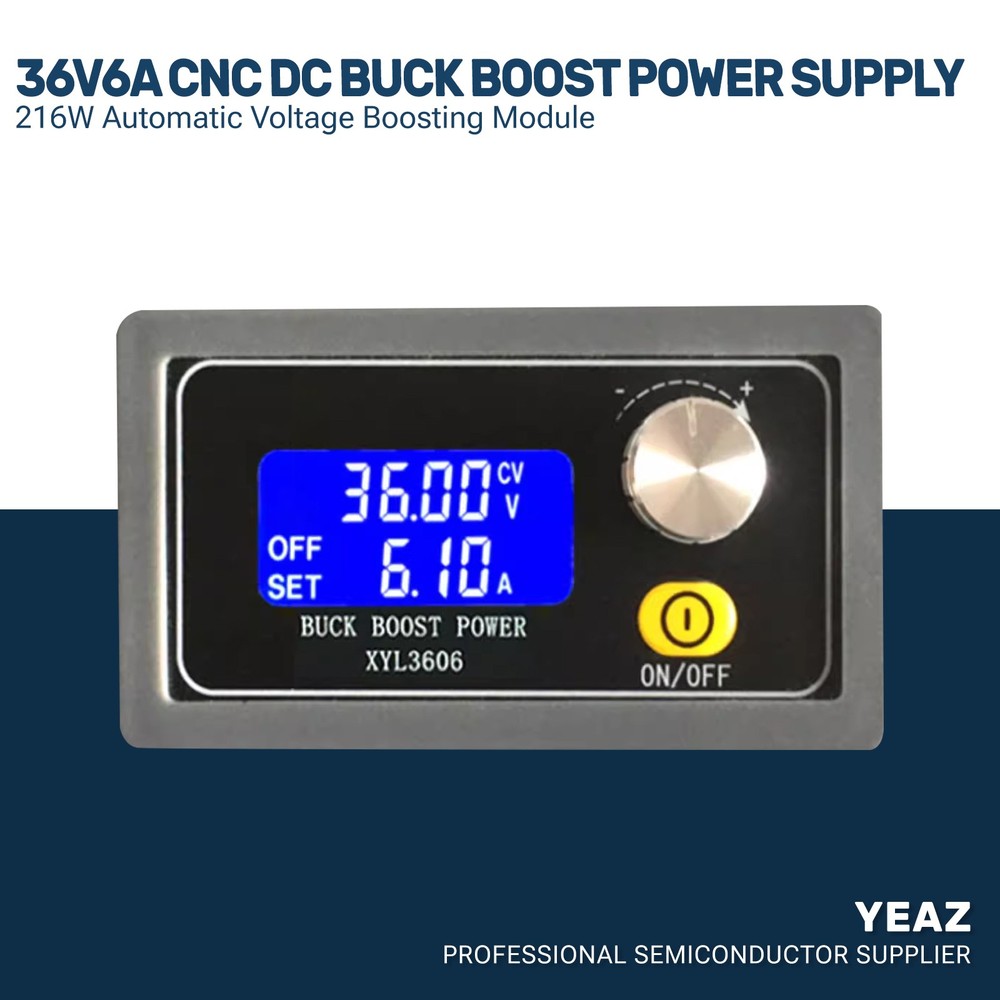 36V6A 216W CV/CC DC Supply - L3606, Auto Step-Up/Down, Prototype Testing