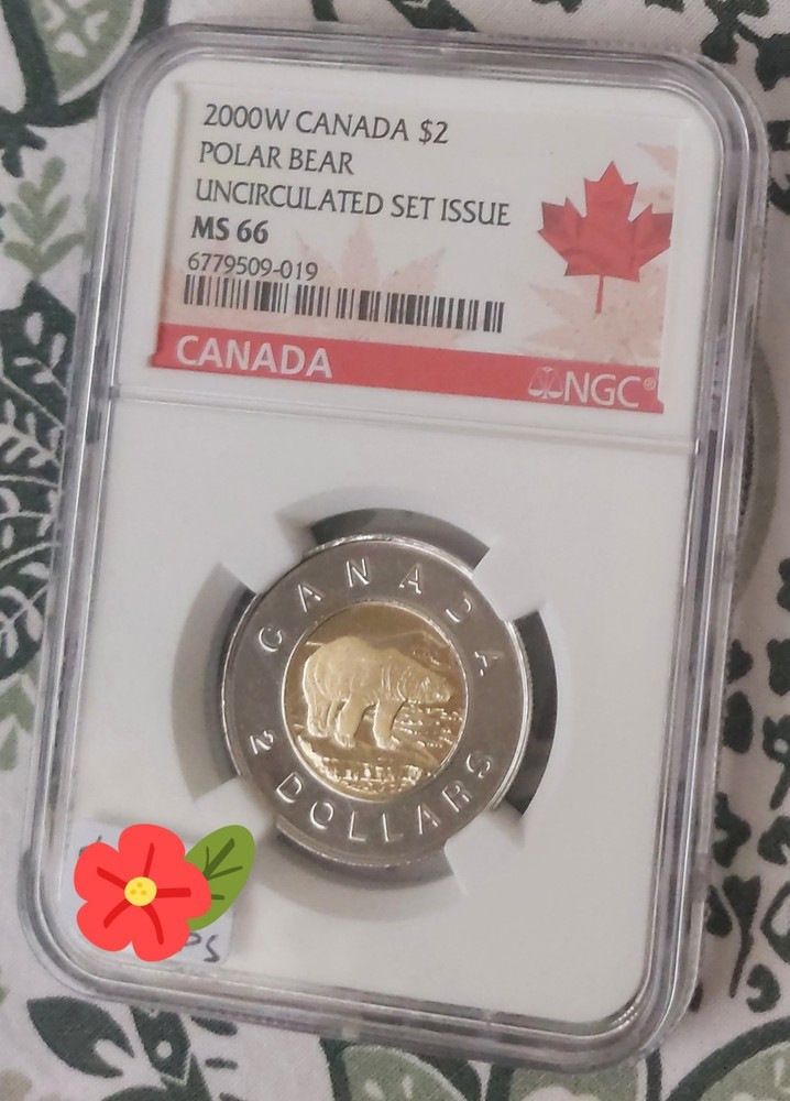 🇨🇦​ RARE 2000W CANADA 2 DOLLARS NGC MS66