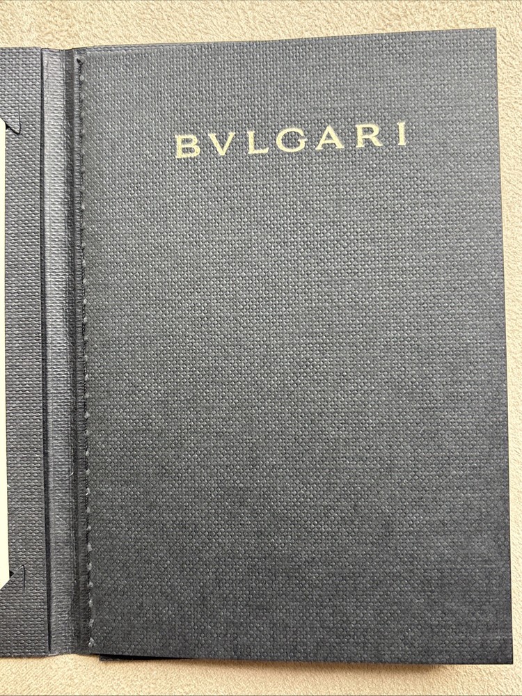 Bvlgari International Certificate Of Authenticity – Blank Empty Open Papers