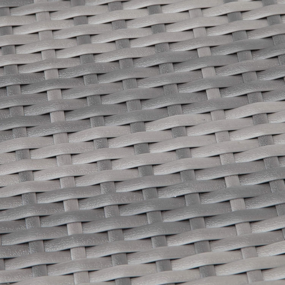 Adriana Outdoor PE Wicker Accent Table, Grey