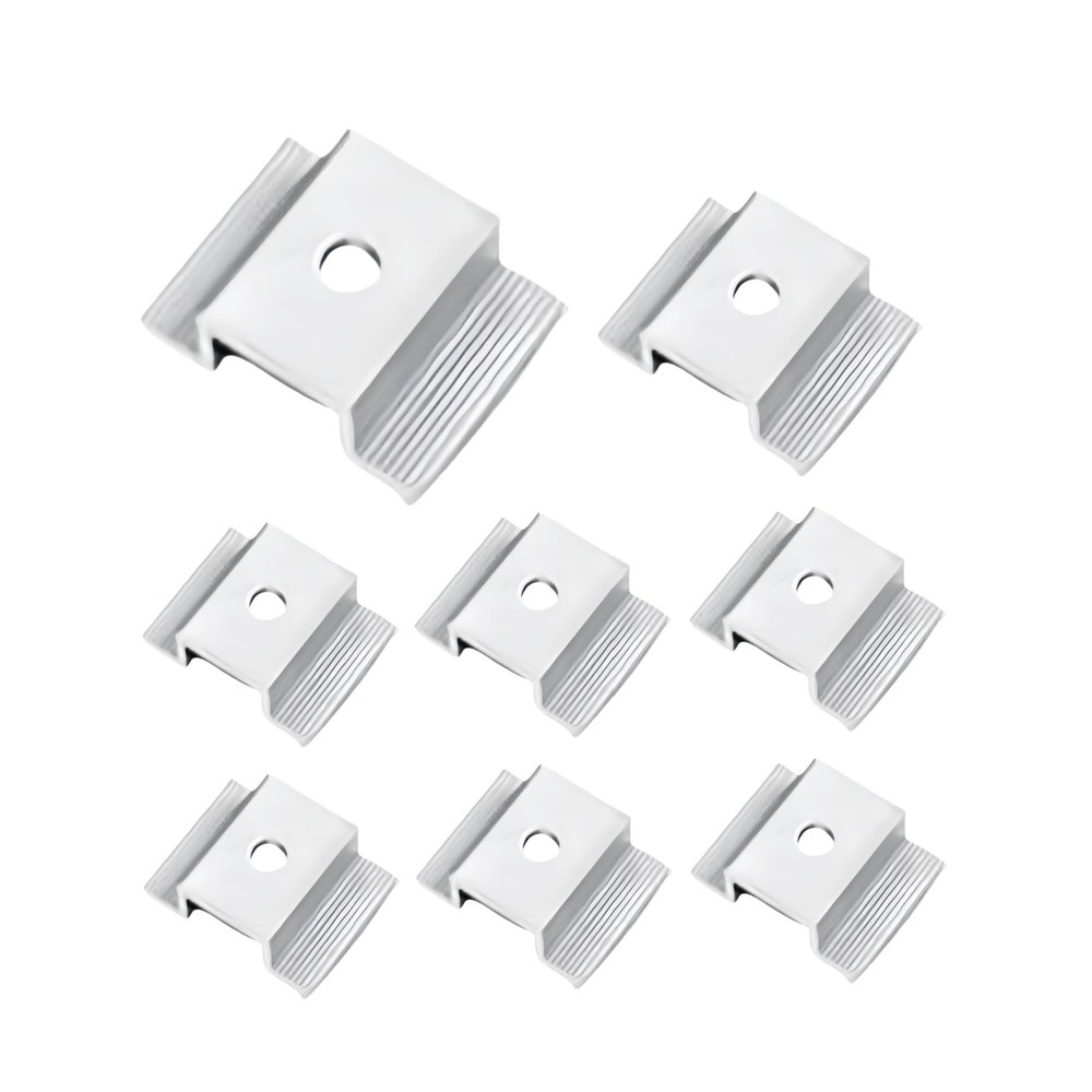 alptaoveture Solar Panel Mid Clamps Bracket Aluminum Silvery
