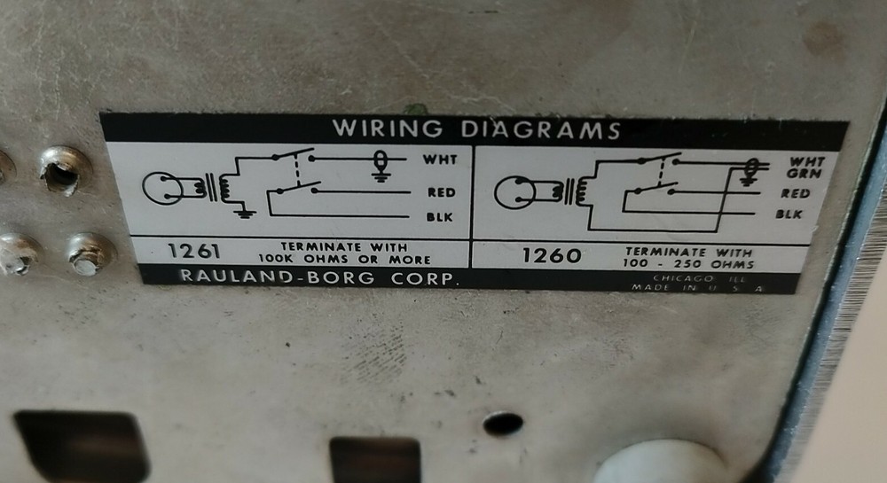 Rauland-Borg Microphone Model 1260