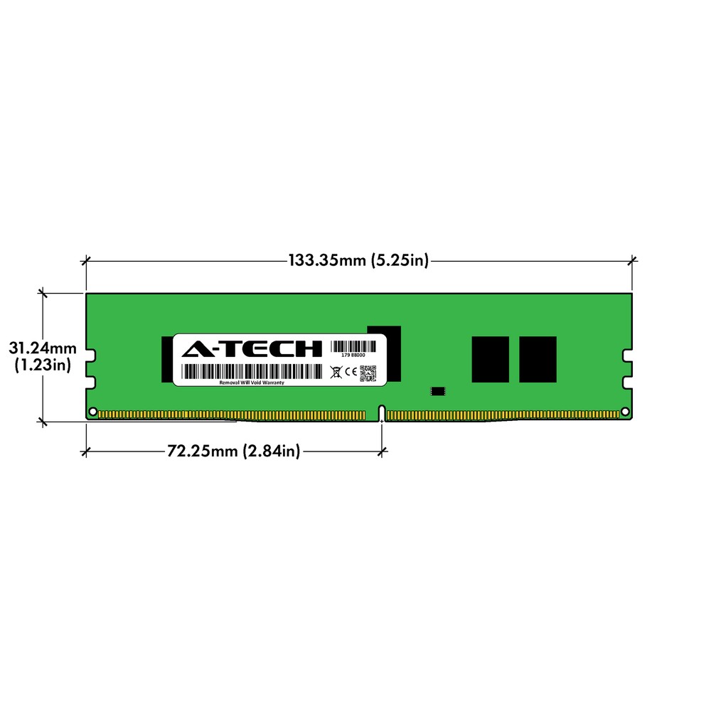 A-Tech 8GB 1Rx8 PC4-23400R RDIMM DDR4 2933 MHz ECC Registered Server Memory RAM