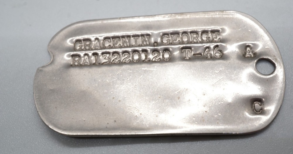 Post WWII 1946 Army Dog Tag T-46 CATHOLIC RELIGION