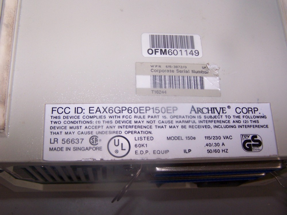 Archive VP 150e SCSI Tape Backup Drive