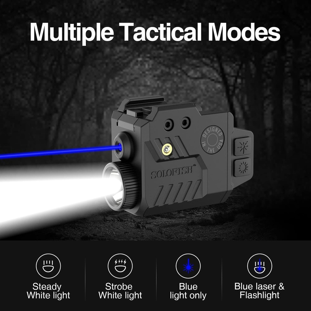 Solofish 800 Lumens Adjustable Light Laser Blue Combo