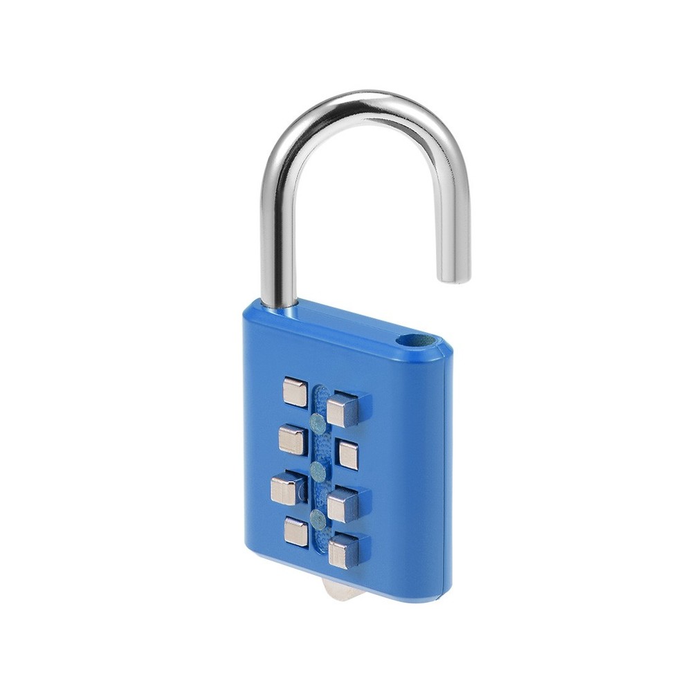 8-Digit Combination Padlock Push Button Lock for Locker Cabinet Blue 2Pcs