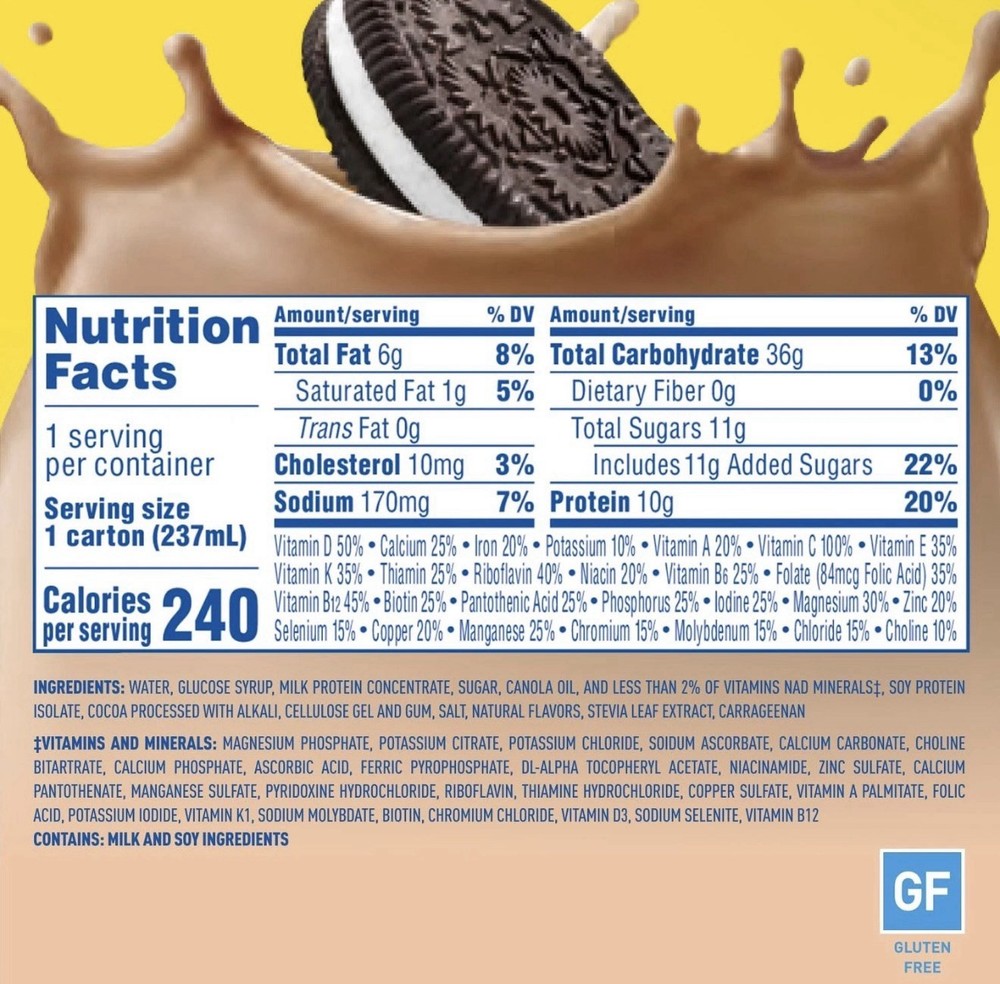 Carnation Breakfast Essentials Complete Nutritional Drink Cookies N Crème Fla...