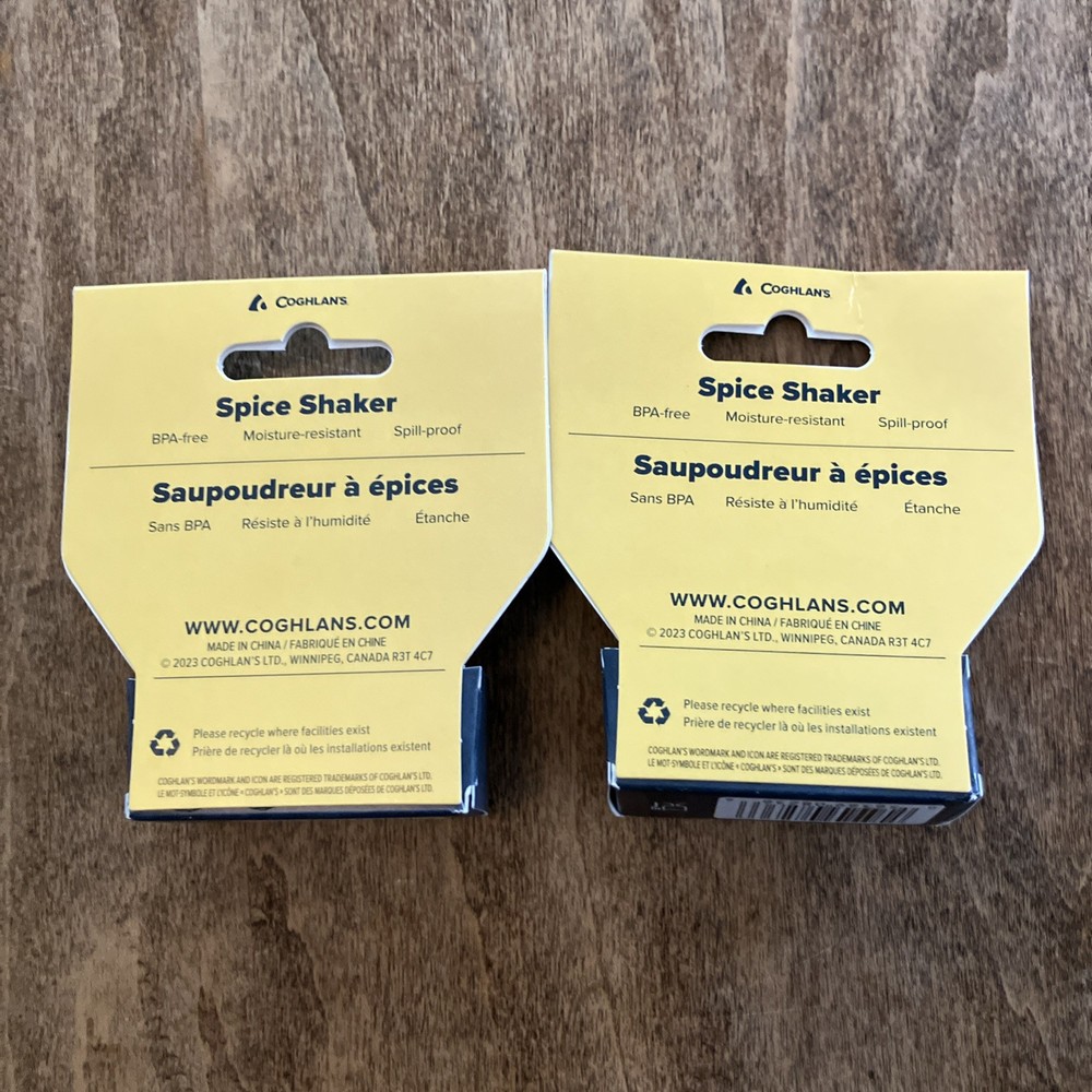 Coghlan's Backpacker's Salt & Pepper Shaker Compact Spill Moisture Proof Set 2