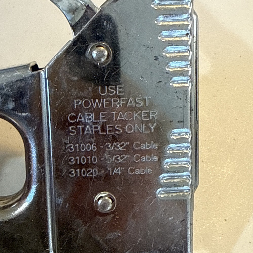Powerfast Cable Tacker No. 31000 Stapler