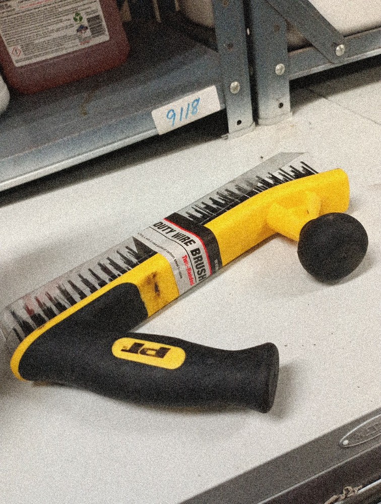 Performance Tool 10” Heavy Duty Wire Brush, W4989, 2 Handle, 9113